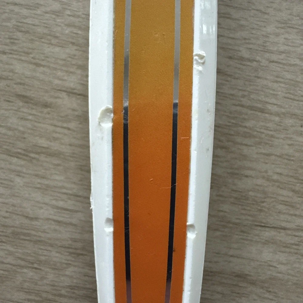 EKCO Orange Slotted Spatula Flipper Turner Chromium Plated Vtg USA 1970's MCM